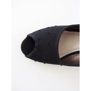 Restricted Shoes - Black Polka Dot, Peep-Toe Cork Heel Size 7.5 Restricted Shoes - Black Polka Dot, Peep-Toe Cork Heel Size 7.5